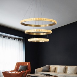 Simple Hanging Decorative Ceiling Pendant Light Circle Ring Group Chandelier Lamp