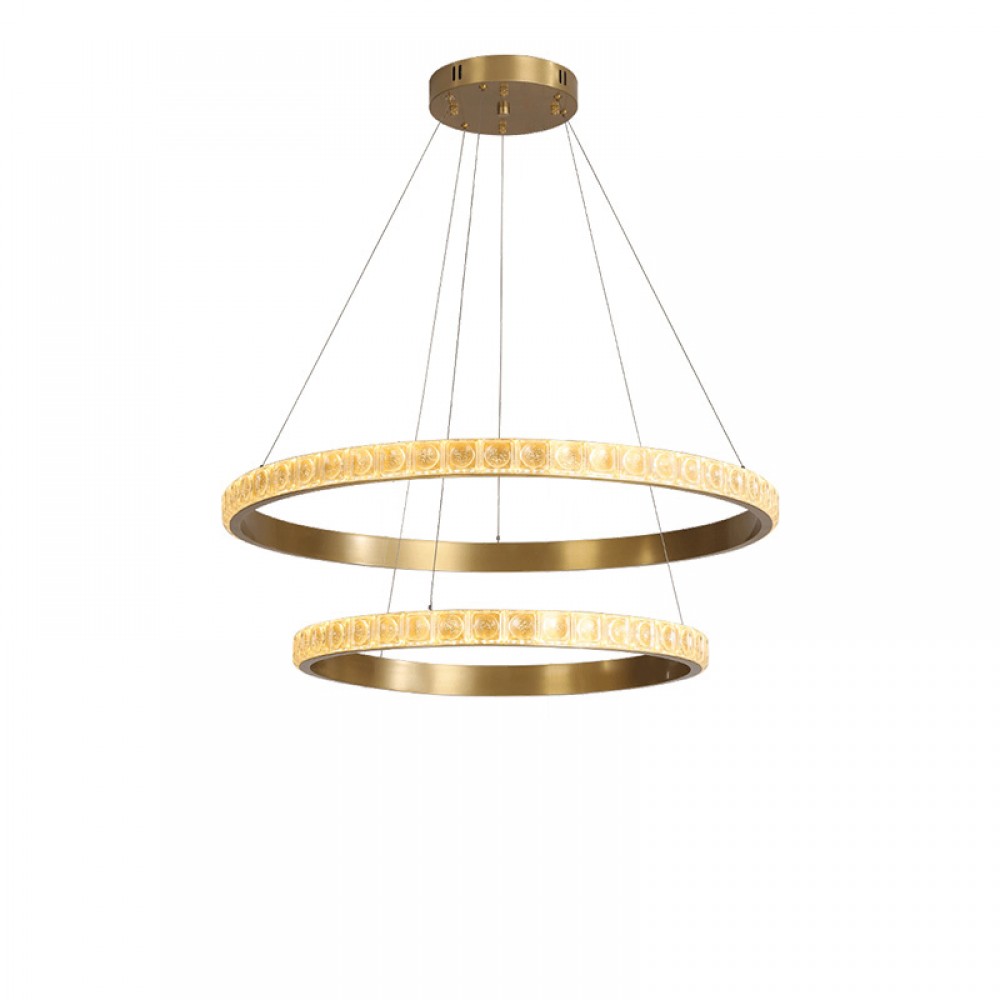 Simple Hanging Decorative Ceiling Pendant Light Circle Ring Group Chandelier Lamp