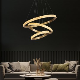 Simple Hanging Decorative Ceiling Pendant Light Circle Ring Group Chandelier Lamp