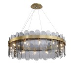 Postmodern Minimalist Creative Light Luxury Smoky Glass Chandelier Lamp