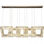 Adjustable Crystal Island Contemporary Square Crystal Chandelier Lamp