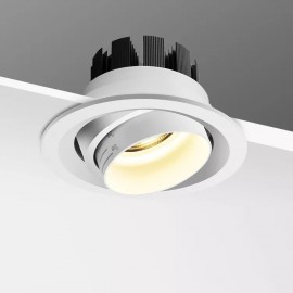 Aluminum Dimmable Focusing Indoor Recessed 15 to 60 degree Adjustable Beam LED Downlight