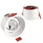 Aluminum Housing Led Recessed Spotlight Adjustable Irradiation Angle COB LED Downlight