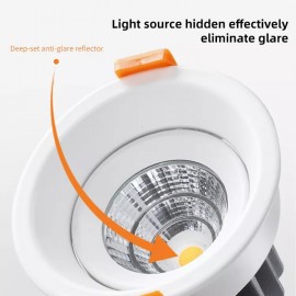 Home Indoor Embedded Led Recessed 7W 12W Rotating Mini Downlight COB LED Spotlight