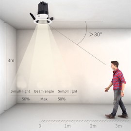 Hotel Engineering Lights Spot Adjustable LED Recessed Commercial Downlight