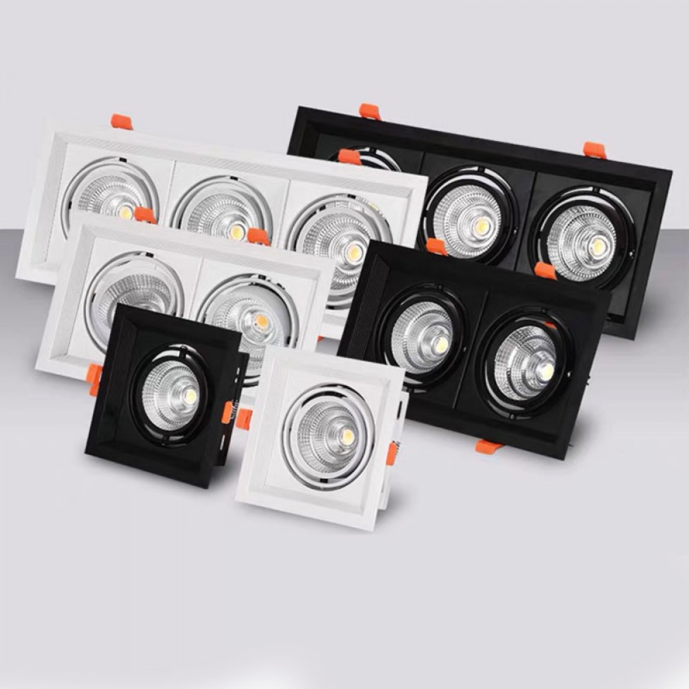 Rectangle Recessed Lamp Cardan Frame Led COB Recessed Grille LED Downlight