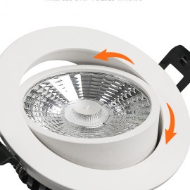 Ceiling Spot Lamp Commercial Lighting Adjustable COB Ultra Thin LED Downlight