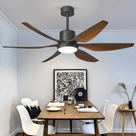 Six leaf Living room American Style LED Fan Lamp