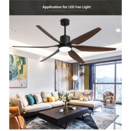 Six leaf Living room American Style LED Fan Lamp