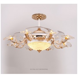 Postmodern European style Chandelier ceiling fan lamp