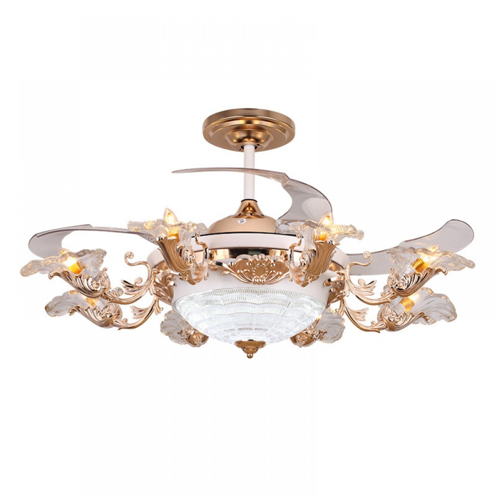 Postmodern European style Chandelier ceiling fan lamp