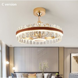 K9 Luxury crystal Chandelier LED Fan Light