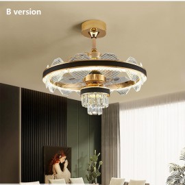 K9 Luxury crystal Chandelier LED Fan Light