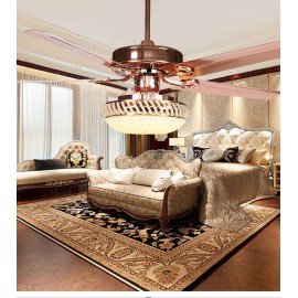 Decorative design Crystal Pendant Fan Lamp