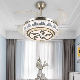 Ceiling Fan Chandelier with Crystal modern fan light