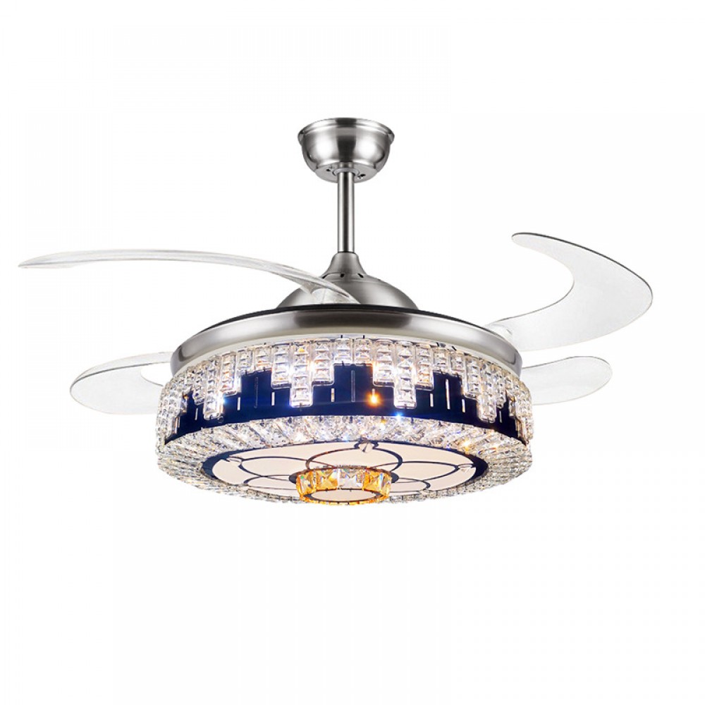 Ceiling Fan Chandelier with Crystal modern fan light