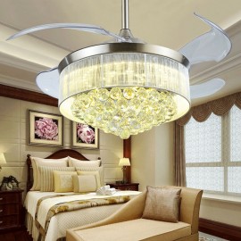 Blades hidden style modern Crystal fan light