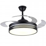 Black color remote control Japan style fan light 