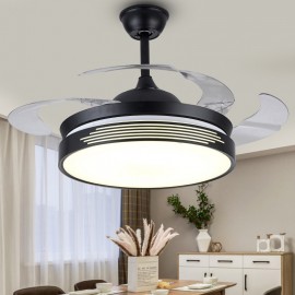 Black color remote control Japan style fan light 