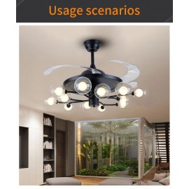 Invisible Fan style Living room LED Chandelier Fan Lamp