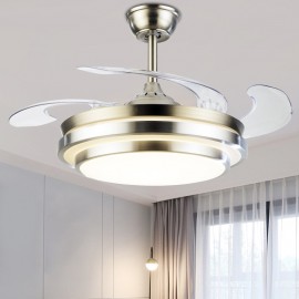 Four blades Tricolor Modern Style Fan Light