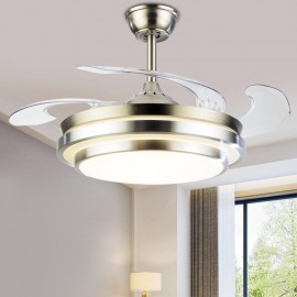 Four blades Tricolor Modern Style Fan Light