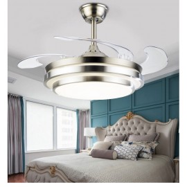 Four blades Tricolor Modern Style Fan Light