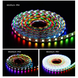 60 LED per meter IC WS2815 Flexible Tape  Addressable Magic RGB LED Strip Light