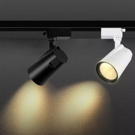 Adjustable Head Black White COB Led Track Spotlight for Shop 20W 40W 30W LED Tracking Light