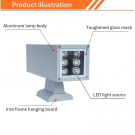 Outdoor surface mounted LED double head wall light